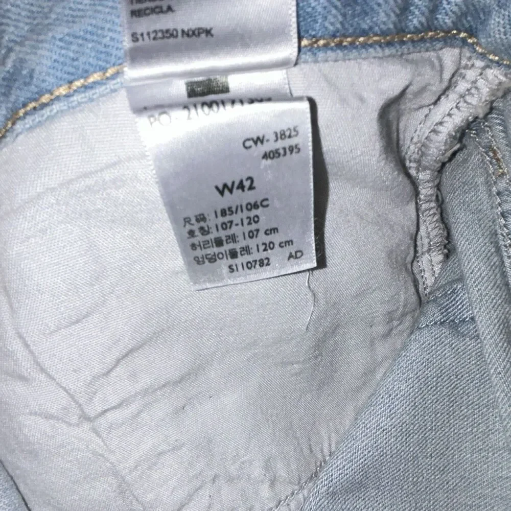 Levis Strauss Signature Men's Big and Tall Classic Denim Shorts, Size 42, Blue